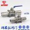 3pc extended welding floating ball valve with handles