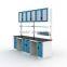 Heavy Duty School Science Dental Laboratory Side Bench with Drawers, 1800lbs Capacity 48-60'' Depth x 30-36'' Height