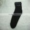 100% cotton hot sale teen girl tube knee high length socks canada,black color ,drop white