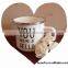 Customized private label Carbon steel metal camping enamel mug with stainless steel brim in stockage
