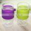 Wholesale patented design high borosilicate glassware 300ml tea glass cup with filter JA450