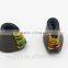 Black Triangle Style Real Leather Buttons with Colorful Strings