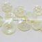 High End 4 Holes White MOP Shell Pearl Shirt Buttons in Size 18L, 14L