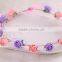 2015 hotting sale floral flower hairband ,girl Boho style tiara crown flower hairband