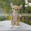 Unique Gift Handmade Artificial Lifelike Plush plastic chihuahua