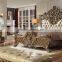 Wooden Hand Carved European Style Fancy Classical Canopy Bedroom Furniture/King Bed For Luxury Villa(MOQ=1 SET)