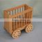 custom unfinished personalized wooden pen holder with wheel
