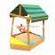 Wooden Sandpit Sand Box With Canopy
