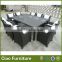 kitchen table sets/hot sell rattan living dining table and chair sets