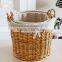wholesale wash grey wicker round woven laundry basket