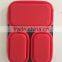 Collapsible silicone lunch box with serving tool/square shape foldable silicone lunch box
