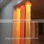 Tall crystal bubble pillars with led light base for partition wall