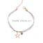 gold cross star zircon charms bracelet layered colorful silk cord gold chain bracelet