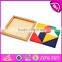 2017 Best design 9 pieces classic wooden tangrams for kids W14A166