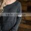Womens Latest Sweater Design Raw Neckline Sport Stripe Detailing Kangaroo Pocket Football Raglan Sweater