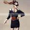 Latest design fashion extra long t-shirt with full sleeve