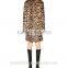 2016 Winter Lady Fancy High Quality Print Goat Fur Coat OEM Service