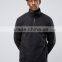 Custom Long Sleeve Zip Crew Neck Without Hood Black Men's 100% Polyester Casual Comfort Fit Breathable Fleece Sweatshirt