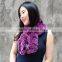 CX-S-01C Ruffled Rex Rabbit Fur Cheap Promotional Ladies Fur Scarf