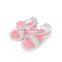 Elegant Nice Design Hot Sales Girl Free Knitting Floral Pattern Sandal Crochet Baby Shoes