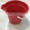 plastic round bin container bucket with handle