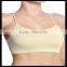 Seamless Cross Strap Back SPORTS BRA TANK TOP Stretch Bandeau Cami beige color