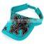Rhinestone Fleur De Lis Visor Black Pink Khaki Tan Mint Green Blue White Cotton Fashion Girl Sun Visor