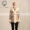 Stylish Sheep Fur & Skin Jacket Real Animal Fur Coat With Cap Leather Jacket For Women