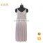 2016 Wholesale Sweet Slim Gathered Waist Beaded Pleated Dress