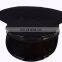 plain wool uniform material round uniform cap for officer