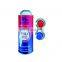 Straight butane gas can for cassette stove with aerosol valve cap