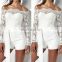2020 summer sexy white lace sexy backless jumpsuit for ladies