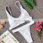 Brand 2019 Push Up Bikini Swimwear Women Swimsuit Solid White Bikinis Set Biquini Bathing Suit Women Bikinis Women 19C207