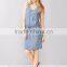 Wholesale Lady Sleeveless Round Neckline Tencel Denim Tank Dress/Plus Size Casual Dresses For Fat Women