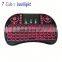 7 Colors backlight I8 2.4GHz Mini LED Backlit Rechargeable Li-ion Battery (Backlit) KSW i8 wireless keyboard