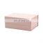 Custom cardboard rigid blush pink deep A5 magnetic gift fold box with chnageable ribbon