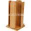 Revolving Bamboo holder for caddy Cups and Lids Organizer with 4 Compartments Rotates 360 Degrees