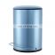 Designed unique wire pedal waste bin tinplate thin lid garbage household bin garbage trash can