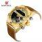 NAVIFORCE NF9128 Brands Mans Stylish Classic Watches Best Quartz Digital Leather Strap Back Light Casual Watch For Men