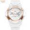 SMAEL 1632 2018 New Arrival Fashion Elegant Ladies LED Digital Dual Time Waterproof Wrist Watch Rose Gold Case Quartz watches