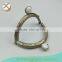 Embossed LOVE metal frame for purse bags with two beads