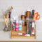 Eco Friendly Multi-purpose Office Luxury Table Desk Adjustable Bamboo Storage Racks