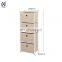 4 Industrial Furniture Chinese Black Style Rattan Lacquer Canvas Chest Of Craft Drawers Cabinet