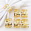 Wedding Party Holiday Banquet Christmas Dinner Delicate Serviette Buckles Hollow Out Design Gold Napkin Ring Holder