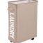 Customizable Color Rectangular Laundry Hamper with Wheels Easy-to-Operate Polyester Design for Home Bathroom Packed in Carton