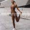 Ready To Ship Long Length One Piece Ladies Dance Bodysuit Cross Back Straps Fitness Gym Yoga Jumpsuit Activewear For Women