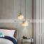 Modern Brass Pendant Light Creative LED Chandelier For Home Dining Room Bedroom Alabaster Hanging Lamp