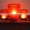 red pearl glass candle holders in two sizes / wholesale glass candelabra