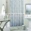 Simple style multi-color lines polyester shower curtain, for family hotel bathroom curtain