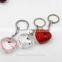 red acrylic heart shaped plastic keyrings
